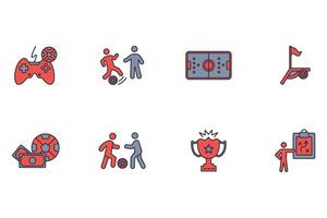Football and soccer icon set..Editable stroke.linear style sign for use web design,logo.Symbol illustration. vector