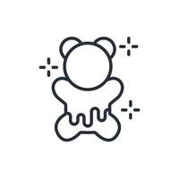 gummy bears icon. .Editable stroke.linear style sign for use web design,logo.Symbol illustration. vector