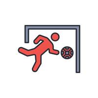 Goalkeeper icon. .Editable stroke.linear style sign for use web design,logo.Symbol illustration. vector