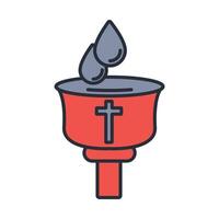 baptism icon. .Editable stroke.linear style sign for use web design,logo.Symbol illustration. vector