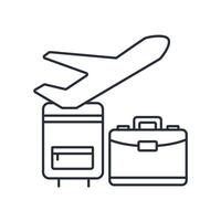 Travel icon. .Editable stroke.linear style sign for use web design,logo.Symbol illustration. vector