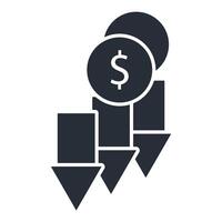 unprofitable icon. .Editable stroke.linear style sign for use web design,logo.Symbol illustration. vector