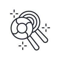 lollypop icon. .Editable stroke.linear style sign for use web design,logo.Symbol illustration. vector
