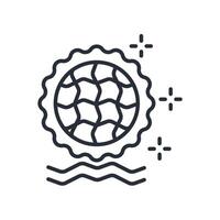 Waffle icon. .Editable stroke.linear style sign for use web design,logo.Symbol illustration. vector