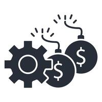 Debt Management icon. .Editable stroke.linear style sign for use web design,logo.Symbol illustration. vector
