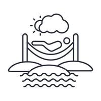 holiday icon. .Editable stroke.linear style sign for use web design,logo.Symbol illustration. vector
