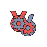 medal icon. .Editable stroke.linear style sign for use web design,logo.Symbol illustration. vector