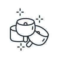 marshmallow icon. .Editable stroke.linear style sign for use web design,logo.Symbol illustration. vector