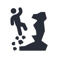 falling icon. .Editable stroke.linear style sign for use web design,logo.Symbol illustration. vector