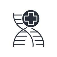 DNA icon. .Editable stroke.linear style sign for use web design,logo.Symbol illustration. vector