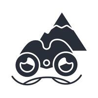 Binoculars icon. .Editable stroke.linear style sign for use web design,logo.Symbol illustration. vector