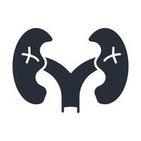 kidneys icon. .Editable stroke.linear style sign for use web design,logo.Symbol illustration. vector