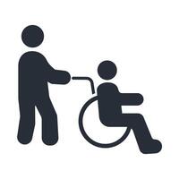 Wheelchair icon. .Editable stroke.linear style sign for use web design,logo.Symbol illustration. vector