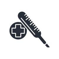 thermometer icon. .Editable stroke.linear style sign for use web design,logo.Symbol illustration. vector