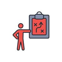 Tactics icon. .Editable stroke.linear style sign for use web design,logo.Symbol illustration. vector