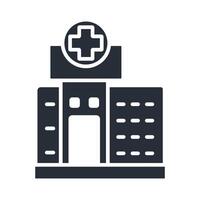 Hospital icon. .Editable stroke.linear style sign for use web design,logo.Symbol illustration. vector