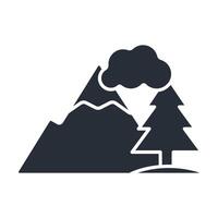 Mountain icon. .Editable stroke.linear style sign for use web design,logo.Symbol illustration. vector