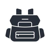 backpack icon. .Editable stroke.linear style sign for use web design,logo.Symbol illustration. vector
