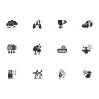 Air icon set..Editable stroke.linear style sign for use web design,logo.Symbol illustration. vector