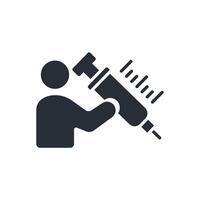 Vaccine icon. .Editable stroke.linear style sign for use web design,logo.Symbol illustration. vector