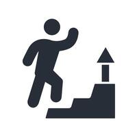 Step up icon. .Editable stroke.linear style sign for use web design,logo.Symbol illustration. vector