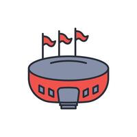 stadium icon. .Editable stroke.linear style sign for use web design,logo.Symbol illustration. vector