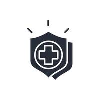 health insurance icon. .Editable stroke.linear style sign for use web design,logo.Symbol illustration. vector