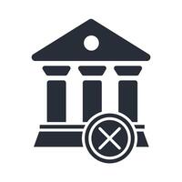 Bankruptcy icon. .Editable stroke.linear style sign for use web design,logo.Symbol illustration. vector