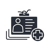 health card icon. .Editable stroke.linear style sign for use web design,logo.Symbol illustration. vector