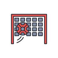 Soccer goal icon. .Editable stroke.linear style sign for use web design,logo.Symbol illustration. vector