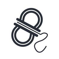 rope icon. .Editable stroke.linear style sign for use web design,logo.Symbol illustration. vector