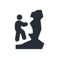 climber icon. .Editable stroke.linear style sign for use web design,logo.Symbol illustration. vector