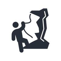 climbing icon. .Editable stroke.linear style sign for use web design,logo.Symbol illustration. vector
