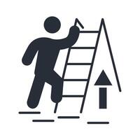 ladder icon. .Editable stroke.linear style sign for use web design,logo.Symbol illustration. vector