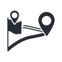 route icon. .Editable stroke.linear style sign for use web design,logo.Symbol illustration. vector