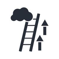 up stairs icon. .Editable stroke.linear style sign for use web design,logo.Symbol illustration. vector