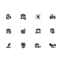 Bank icon set..Editable stroke.linear style sign for use web design,logo.Symbol illustration. vector