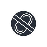 no medicine icon. .Editable stroke.linear style sign for use web design,logo.Symbol illustration. vector