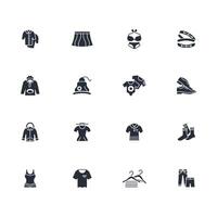 Clothes icon set..Editable stroke.linear style sign for use web design,logo.Symbol illustration. vector