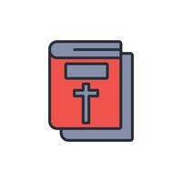 Bible icon. .Editable stroke.linear style sign for use web design,logo.Symbol illustration. vector