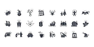 Christmas icon set..Editable stroke.linear style sign for use web design,logo.Symbol illustration. vector