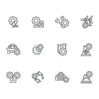 Engineering icon set..Editable stroke.linear style sign for use web design,logo.Symbol illustration. vector