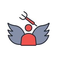 angel icon. .Editable stroke.linear style sign for use web design,logo.Symbol illustration. vector
