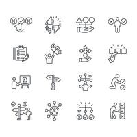 Choice icon set..Editable stroke.linear style sign for use web design,logo.Symbol illustration. vector
