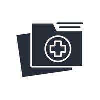 medical record icon. .Editable stroke.linear style sign for use web design,logo.Symbol illustration. vector