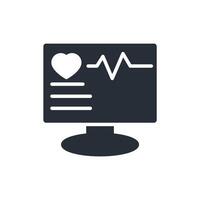 monitor medical icon. .Editable stroke.linear style sign for use web design,logo.Symbol illustration. vector