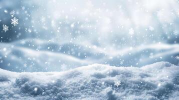 Snow. Realistic snow overlay background. Snowfall, snowflakes in different shapes and forms photo