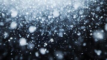 Snow. Realistic snow overlay background. Snowfall, snowflakes in different shapes and forms photo