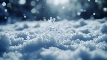 Snow. Realistic snow overlay background. Snowfall, snowflakes in different shapes and forms photo