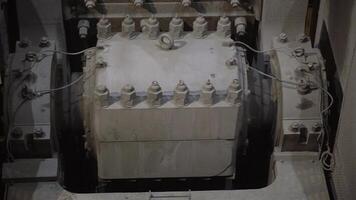 An Intriguing Close Up of Industrial Machinery in Active Operation and Functionality. Stock Clip photo